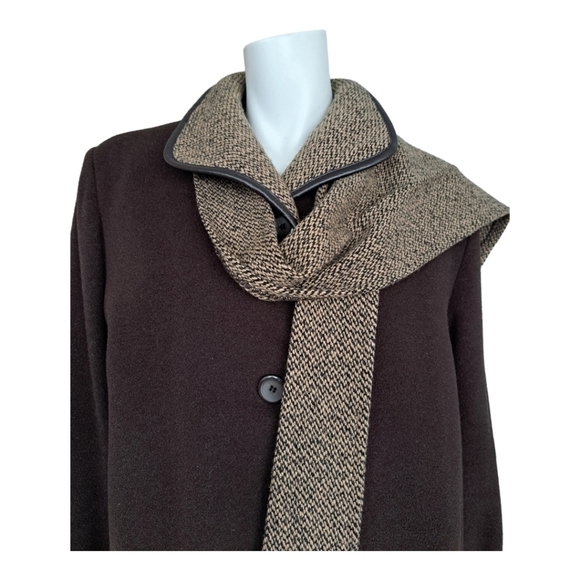 Fen-nelli limited edition shell wool cashmere cardigan & scarf buttons  closure - Picture 6 of 14